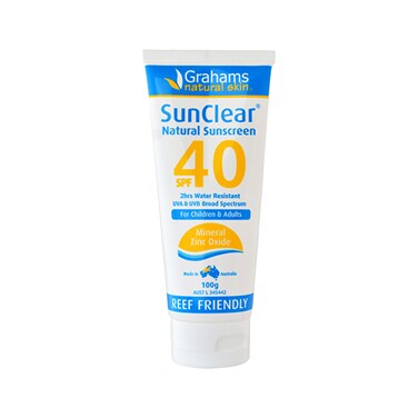 Grahams Natural SunClear Sunscreen, SPF 40, 100g