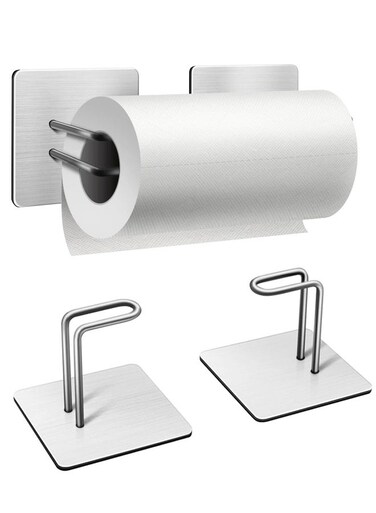 Paper Towel Holder, Stainless Steel Wall Mount Hanger for Refrigerator, Grill &amp; RV, Strong Magnet Upgraded Version (Silver)