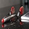 Dreamfarm Clongs 9-Inch Kitchen Tongs, Grippy Silicone and Stainless Steel, Click-Lock for Easy Open and Close, Non-Stick Safe, Heat Resistant, Red Cooking Tongs