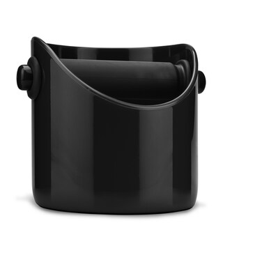 Dreamfarm Grindenstein Sturdy, Compact, Modern Espresso Coffee Grind Knock Box, Space-Saving Design for Easy Use and Cleanup, Durable, Coffee Knock Box for Home Baristas, Black