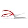 Dreamfarm Scizza 2-in-1 Ergonomic Pizza Scissors with Stainless Steel Cutter Blades & Non-Stick Slice Server, Easy to Use, Perfect for Slicing and Serving Pizzas Cleanly, Red