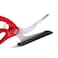 Dreamfarm Scizza 2-in-1 Ergonomic Pizza Scissors with Stainless Steel Cutter Blades & Non-Stick Slice Server, Easy to Use, Perfect for Slicing and Serving Pizzas Cleanly, Red