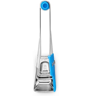 Dreamfarm Levoons Self-Levelling Measuring Spoon Set, Accurate Measurement from 1/4 Teaspoon to 1 Tablespoon, Pack of 4, Easy-to-Use, Ideal for Precise Cooking and Baking, Stainless Steel