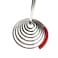 Dreamfarm Smood One-Handed Stainless Steel Spring Coil Vegetable and Potato Masher with Soft Grip and Bowl Scraper, 12-Inch, Easy to Use, Perfect for Mashing and Mixing, Red