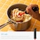 Dreamfarm Smood Lite One-Handed Nylon Spring Coil Vegetable and Potato Masher with Soft Grip and Bowl Scraper, Easy to Use, Durable, Ideal for Mashing and Mixing, Red
