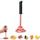 Dreamfarm Smood Lite One-Handed Nylon Spring Coil Vegetable and Potato Masher with Soft Grip and Bowl Scraper, Easy to Use, Durable, Ideal for Mashing and Mixing, Red