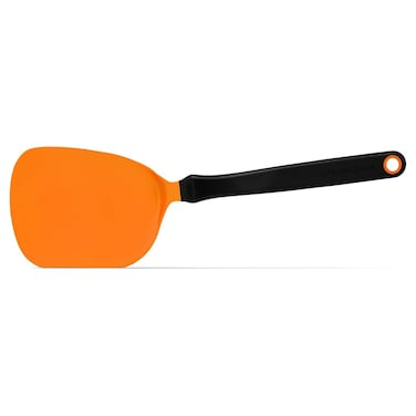 Dreamfarm Chopula 12-Inch Spatula, Non-Stick Safe, Super Flexible, Sit-Up Design, Strong Flat Edge for Easy Food Separation, Heat Resistant, Orange Cooking Spatula - DFM-CU3741
