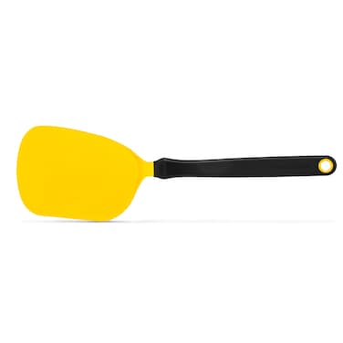 Dreamfarm Chopula 12-Inch Spatula, Non-Stick Safe, Super Flexible, Sit-Up Design, Strong Flat Edge for Easy Food Separation, Heat Resistant, Yellow Cooking Spatula - DFM-CU3758