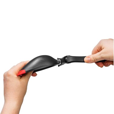 Dreamfarm Spadle, Non-Stick Cooking Spoon & Serving Ladle with Measurements, Silicone Ladle Spoon, Multifunctional Kitchen Cooking Spoon, Flexible Ladles For Cooking, Red