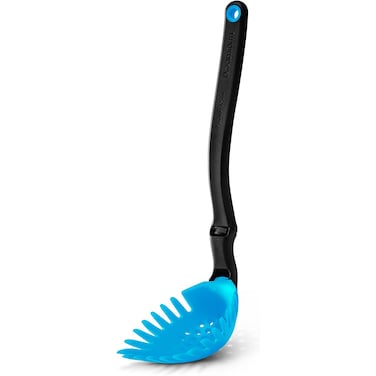 Dreamfarm Holey Spadle Non-Stick Cooking Spoon & Serving Ladle with Holes, Durable and Easy to Use, Ideal for Cooking, Stirring, and Serving Without Mess, Blue