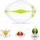 Dreamfarm Savel, Flexible Plastic Fruit &amp; Vegetable Storage Cover, Food Safe, Reusable Plastic Saver for Cut Produce, Clear &amp; Green - SA6711