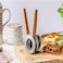 Dreamfarm Ortwo Original Ergonomic 1-or-2-Handed Refillable Pepper, Spice, Seed, Coffee Mill, 6 Grind Settings, 2oz Capacity, Beechwood Design, Perfect for Fresh Grinding in Kitchen