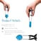 Dreamfarm Teafu, Silicone Long Handle Tea Infuser, Strainer &amp; Tongs with Built-in Stand, Blue