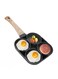 Frying Pan 4-Hole &acirc;&euro;&ldquo; Granite Coated Breakfast Pan for Eggs &amp; Pancakes, Induction &amp; Gas Compatible