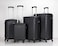 STARGOLD 4 Pack Of Hardside Spinner Number Locked Luggage Trolley