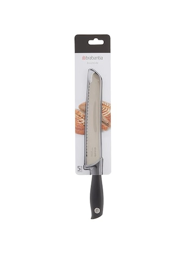 Brabantia Tasty+ Bread Knife, Dark Grey