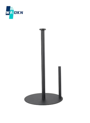 Black Kitchen Paper Towel Holder for Kitchen Paper Towel Organization, One-hand Countertop Paper Towel Dispenser with Weighted Base