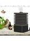 Aquarium Fish Tank Biochemical Cotton Filter, Submersible Fish Tank Filter Quiet Aeration Bio Sponge Corner Filter, Integrates Biochemical Filtration, Physical Filtration and Oxygenation (L, Black)