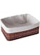 HomeBox Knock Down Bamboo Collapsible Medium Storage Basket - 29x19x10 cm