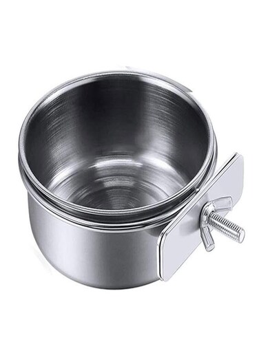 food cup stainless steel parrot starling bird feeder anti-gnawing bird supplies utensils movable food box water cup