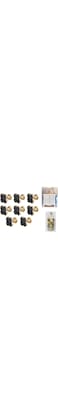 ELECDON 8Pcs Gold Four-Leaf Clover Decorative Wall Hooks, Perfect for Bathroom Towels, Vanity Dressers, Kitchen Cabinets, and Hanging Bags &amp; Keys