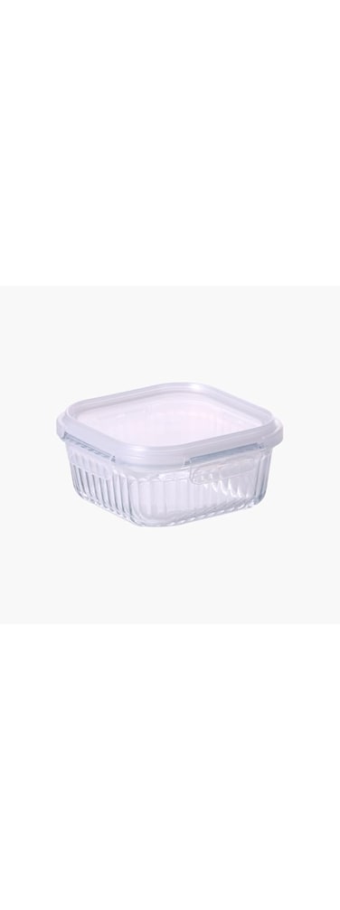 Neoflam Wave Lock Square Glass Food Container with Lid, 800 ml Capacity
