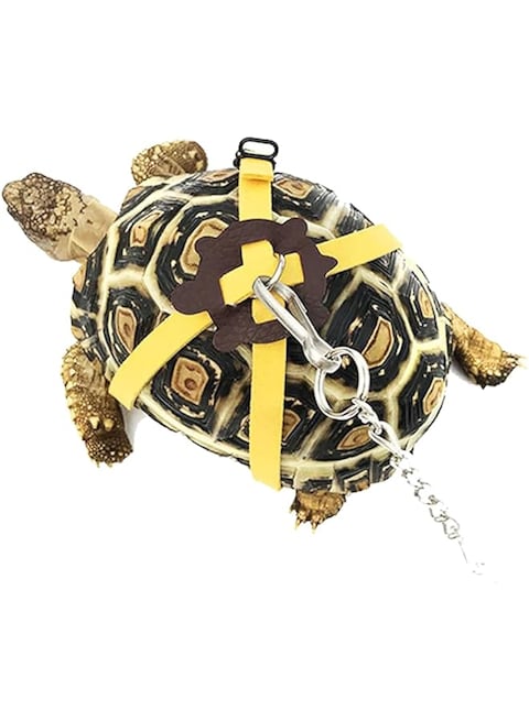 THE WHITE SHOP Turtle Leash Small Pets Turtle Leash and Harness Pet Tortoise Leash Walking Rope for Turtle Supplies Adjustable Control Rope for Outdoor Walking Training Yellow (Color : Yellow)