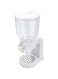 Fdit White Countertop Cereal Dispenser Single Cereal Dispenser Machine Multi-Function Dry Food Dispenser Container for Oatmeal Candy Crackers Rice and Dog Cat Food, Moisture-proof &amp; Bottom Out（5L）