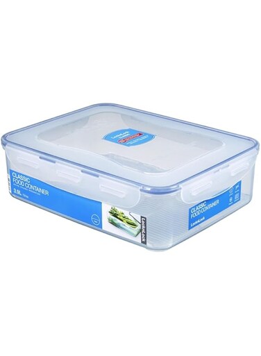LocknLock Clear 131.87-Oz / 16.48-Cup Airtight Rectangular Food Storage Container With Drain Tray , HPL834