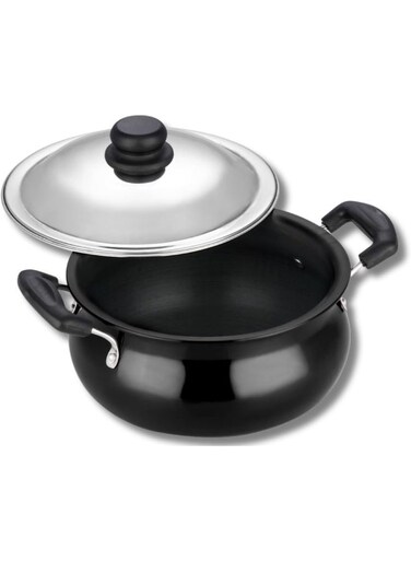 Vinod Hard Anodized Handi with Lid- Mini, 2 Ltr Non - Induction