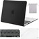 MOSISO Compatible with MacBook Air 13 inch Case 2022, 2021-2018 Release A2337 M1 A2179 A1932, Plastic Hard Shell&amp;Keyboard Cover&amp;Screen Film&amp;Storage Bag for MacBook Air 13.3 inch Case, Black
