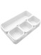 Oasisgalore 8Pcs Interlocking Drawer Organizers Trays,3 Sizes, White Storage Trays for Kitchen, Office, Desk, Make-Up &amp; Bathroom