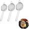 3-Piece Stainless Steel Tea Strainer Set &ndash; Reusable Fine Mesh Tea Filters for Loose Leaf Tea, Durable Silver Tea Infuser Set for Home &amp; Kitchen