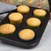 [2-Pack] 6 Cup Cupcake Baking tray Non-Stick Carbon Steel Muffin Tray Oven Baking Pan Heat Resistant Bakeware Pan perfect for making Cupcakes, Mini Pie, Tart and Muffins