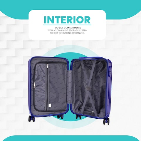 STARGOLD Single Travel Trolley Luggage Hardside Expandable 4 Spinner Wheels 20 Inch 3 Numbered lock ABS+PC Material
