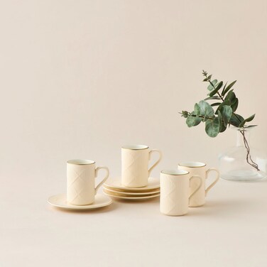 Ivory Cup and Saucer Set for Home