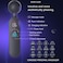 Smart Wireless Body Massager Wand Handheld Deep Tissue Muscle Relaxation Device 12 Modes Heating Quiet Waterproof Rechargeable Design