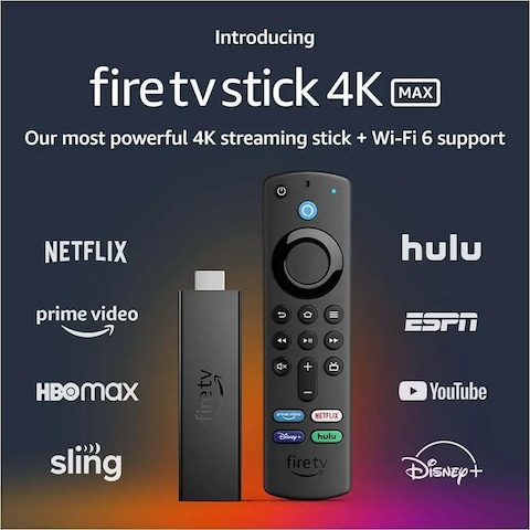 Buy Fire TV Stick 4K MAX with New Alexa Voice Remote, Plays