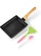Omelette Pan,5"&Atilde;&mdash;7" Nonstick Tamagoyaki Egg Pan,Rectangle Small Frying Pan with Silicone Spatula &amp; Brush,Black