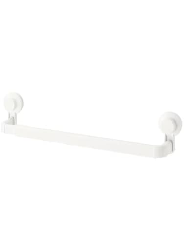 Towel Rack With Suction Cup, White