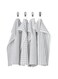 Tea Towel Set, White/Dark Grey, Patterned, 4-Pack, 45x60 cm