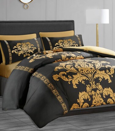 Home Reversible Duvet Cover Set &acirc;&euro;&ldquo; Premium Soft Microfiber Bedding with Zipper Closure &amp; Pillowcases