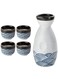 5PCS,Sake Set Ceramic Japanese Sake Set includes 1 sake bottle 4 sake cups for serving hot or cold sake at home or at a restaurant,Sakeware Gifts
