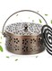 Retro Portable Iron Mosquito Coil Holder Handle Fireproof Incense Holder for Home, Office, Camping, Outdoor (Bronze)