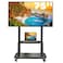 Mobile TV Cart TV Stand With Lockable Wheels for 32 to 75" Inch Plasma LCD LED Flat or Curved Screen TVs up to 100lbs - Height Adjustable (32-75 inch)
