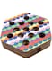 Furhaven Scratching Pad Ball Track Cat Toy w/Catnip for Indoor Cats - Hexagonal Busy Box Scratcher - Rainbow Scales, One Size