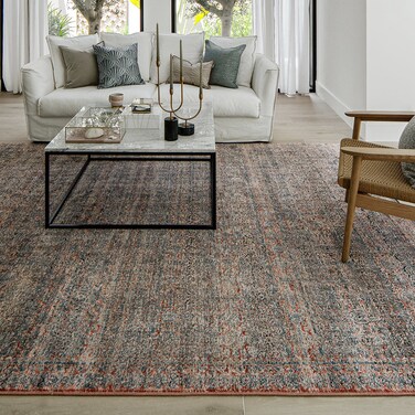 Sheldon Rosso 300 x 200 cm Carpet Centre Home Designer Rug for Bedroom Living Dining Room Office Soft Non-slip Area Textile Decor