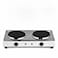 2000W Double Burner Stone Electric Stove - Portable Dual Hot Plate Countertop Cooktop

