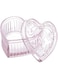 Gaolinci Crystal Glass Heart-Shaped Storage Box Embossed Jewelry Box Candy Box with Lid