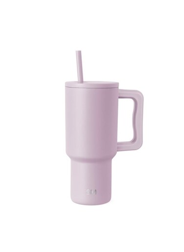 Modern 30 oz Tumbler with Handle and Straw Lid   Insulated Cup Reusable Stainless Steel Water Bottle Travel Mug Cupholder Friendly   Gifts for Women Him Her   Trek Collection   Lavender Mist